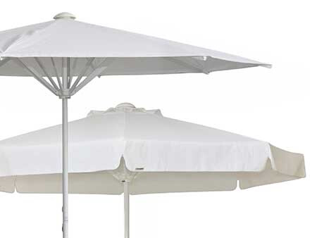 Marktschirme mit oder ohne Volant