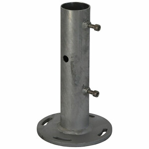 Flange base for poles 48-50mm zink plated