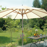 Bangkok TE Wooden Parasol – Stainless Steel Mast & Teak Ribs