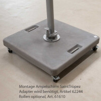 Concrete base 125 kg for cantilever umbrellas charcoal
