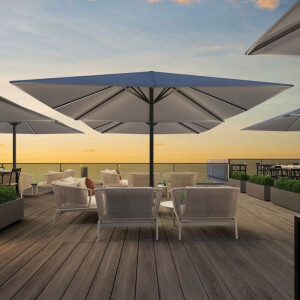 Prostor P8 Parasol 400×400 cm | Zangenberg Select 400x400 grey no LED white sand