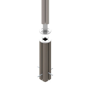 Prostor P8 Parasol 400×400 cm | Zangenberg Select 400x400 grey no LED white sand