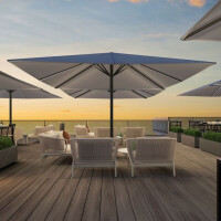 Prostor P8 Parasol 400×400 cm | Zangenberg Select 400x400 grey no LED white sand