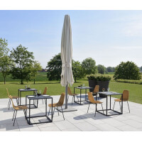 Prostor P8 Parasol 400×400 cm | Zangenberg Select 400x400 grey no LED white sand