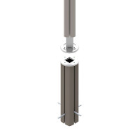 Prostor P8 Parasol 400×400 cm | Zangenberg Select 400x400 grey no LED white sand
