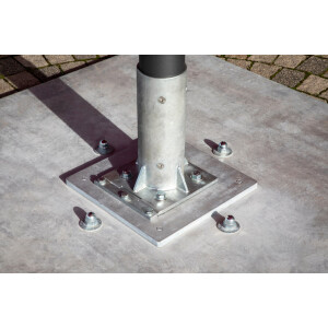 Caravita Stahlplatte 150 × 150 cm für Grande