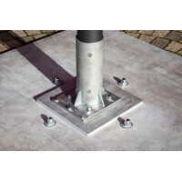 Caravita Stahlplatte 150 × 150 cm für Grande