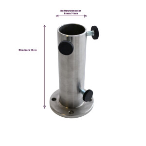 Bern ground sleeve top Ø 50 mm – stainless / galvanised / RAL stainless steel