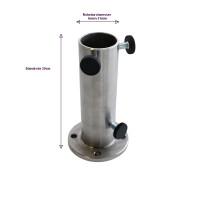 Bern ground sleeve top Ø 50 mm – stainless / galvanised / RAL stainless steel