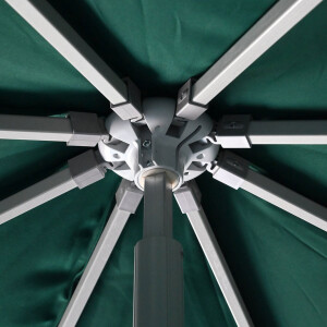 Ausstellungsschirm 300x500 weiß ohne Volant nickelgrau