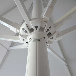 Ausstellungsschirm 300x500 weiß ohne Volant nickelgrau