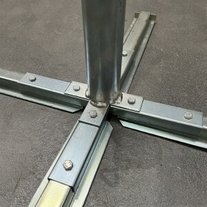 Base for plates for poles Ã˜ 26-50 mm