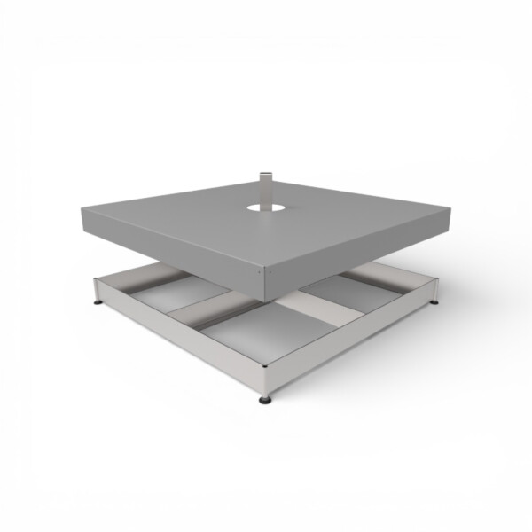 Plattenständer Prostor 100x100 mit Alu-Abdeckung für P6 und P7