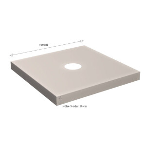 Plattenständer Prostor 100x100 mit Alu-Abdeckung für P6 und P7