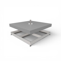 Plattenständer Prostor 100x100 mit Alu-Abdeckung für P6 und P7