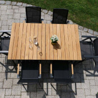 Sungörl Cortina Extendable Table 180–240 cm, Teak / Aluminium anthracite