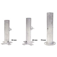 Flansch für Plattenständer Art. 69724 – Stahl feuerverzinkt | Ø 50–70 mm